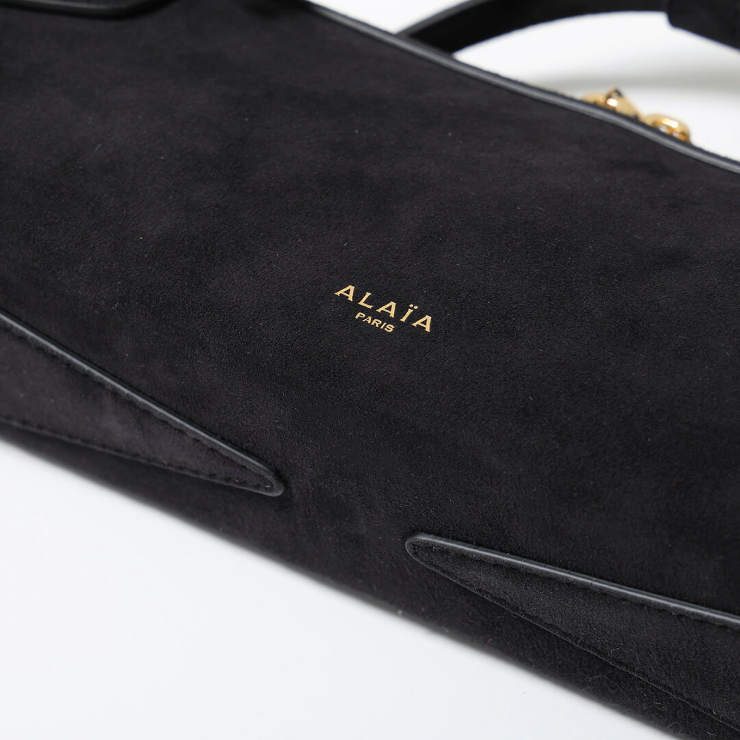 ALAIA アライア ハンドバッグ TECKEL CLUTCH AA1S06026CA328 レディース クラッチ レザー スクエア スウェード スモールミラー付き ミニバッグ 鞄 999/NOIR - メイン画像 9