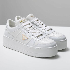 PRADA プラダ スニーカー 1E792M 3LPF 3LPH レディース ローカット ダウンタウン レザー トライアングルロゴ シューズ 厚底 靴 カラー2色