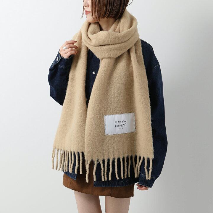 楽天市場】MAISON KITSUNE メゾンキツネ マフラー BABY ALPACA PLAIN 