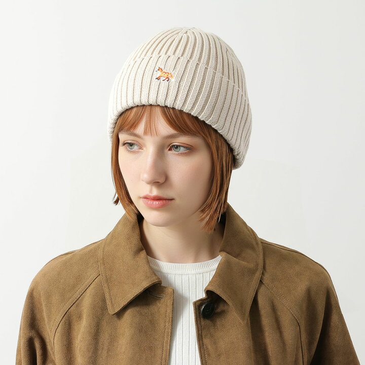 新品未使用】ミンクフォックスニット帽 楽天市場】MAISON KITSUNE 