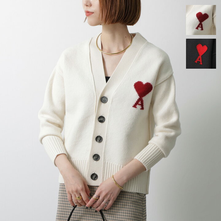 楽天市場】 ami paris アミパリス カーディガン Ami De Coeur Cardigan 