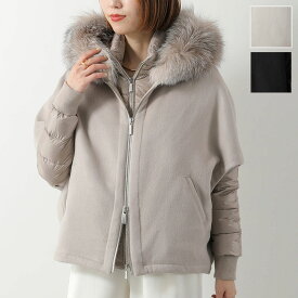 MOORER ムーレー ダウンジャケット PEGASO CWR レディース 3way フォックスファー フード付き カシミヤ ウール ケープコート ショート丈 ブルゾン カラー3色