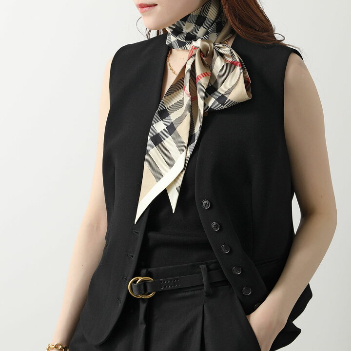 e29 B BURBERRY バーバリー シルク100 スカーフ BURBERRY バーバリー  