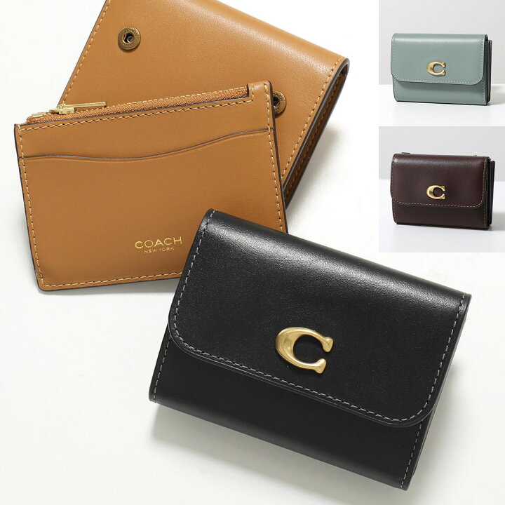 楽天市場】COACH コーチ 三つ折り財布 エッセンシャル カード ホルダー 