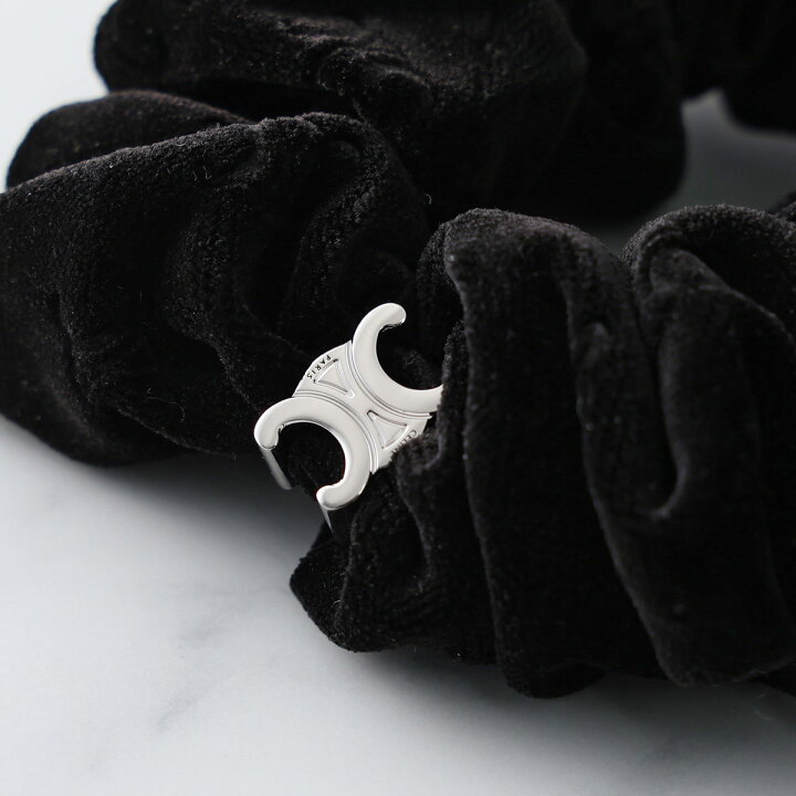 楽天市場】CELINE セリーヌ シュシュ Stamped Scrunchy スタンプ
