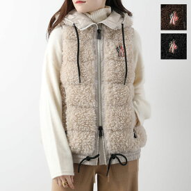 MONCLER GRENOBLE モンクレール グルノーブル ダウンベスト 8G00014 899A9 レディース ジレ TEDDY テディ フリース フード付き ロゴ カラー3色