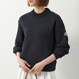MONCLER モンクレール トレーナー 8G00001 89B0Q レディース スウェット ロゴ刺繍 モックネック 長袖 ニット切替 アイコンパッチ 778