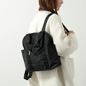 LeSportsac ���X�|�[�g�T�b�N �o�b�N�p�b�N DOUBLE TROUBLE BACKPACK �_�u�� �g���u�� 2442 ���f�B�[�X 2way �y�� �n���h�o�b�O �����b�N ���S �� R086/RECYCLED-BLACK