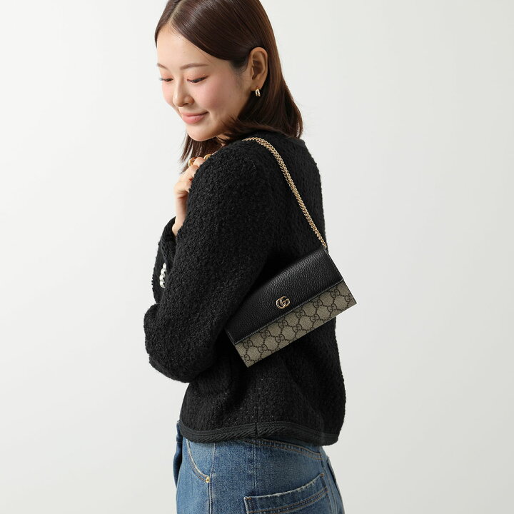 楽天市場】GUCCI グッチ チェーンウォレット PETITE MARMONT GG 