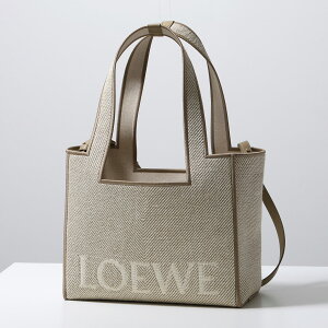 LOEWE ���G�x �g�[�g�o�b�O FONT TOTE M �t�H���g �~�f�B�A�� ALF1B61X11 ���f�B�[�X ���S �V�����_�[�o�b�O �N���X�{�f�B �� 2370/ECRU�ydc_kikaku�z