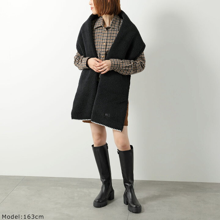 最大2万円OFFクーポン対象・9 25 9 27限定 UGG アグ マフラー W UGGfluff SCALLOPED SCARF フラッフ スカロップド スカーフ 101021 レディース ロゴタグ ストール スカラップ カラー3色 インポートセレクトmusee