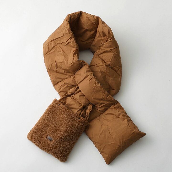 最大2万円OFFクーポン対象・9 25 9 27限定 UGG アグ マフラー W AW UGGfluff PACKABLE SCARF フラッフ パッカブル スカーフ 102822 レディース 中綿入り フリース ボア ストール ロゴ カラー2色 インポートセレクトmusee
