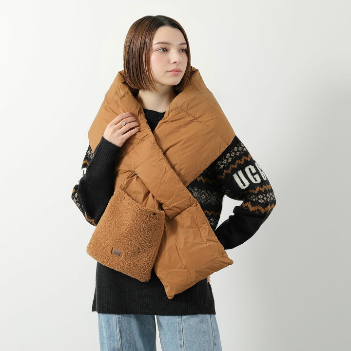 Ugg スカーフ ugg マフラー with hood レディースマフラー ugg マフラー with hood UGG アグ の UGG アグ レディース マフラー ロゴ SHERPA OVERSIZED