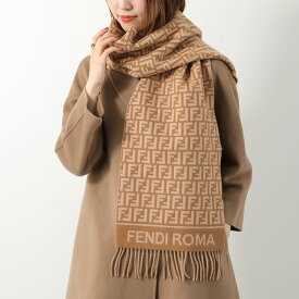 FENDI フェンディ FFマフラー 30×190 FXT113 AQCW レディース カシミヤ ウール フリンジ スカーフ ズッカ柄 モノグラム ロゴ カラー3色