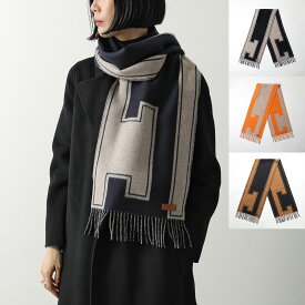 HERMES エルメス マフラー 160×30 クレ・ドゥ・H Clou de H H269140S レディース カシミヤ ストール フリンジ ロゴタグ カラー3色