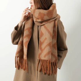 FENDI フェンディ マフラー FXT460 AYKQ レディース FFロゴ FF柄 ズッカ柄 フリンジ ストール アルパカ ウールブレンド F1U6S/CAMEL+BRANDY【dc_kikaku】