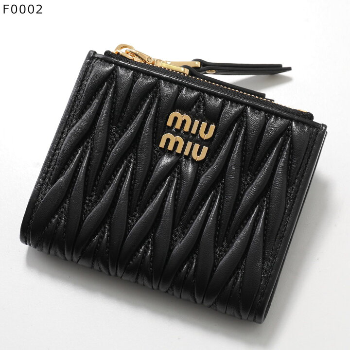 楽天市場】MIUMIU ミュウミュウ 二つ折り財布 MATELASSE マテラッセ 