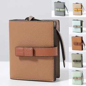 LOEWE ロエベ 二つ折り財布 COMPACT ZIP C660Z41X01 C660Z41X02 レディース レザー ミニ財布 バイカラー アナグラム カラー9色