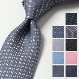 HERMES エルメス ネクタイ CRAVATE FACONNEE 038188T 036321T 032288T 036322T メンズ フランス製 シルク H織りタイ ニューH ファソネH H柄 ジャガード ショッパー+ブランド箱付き ギフト カラー19色【dc_kikaku】