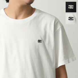 CELINE セリーヌ Tシャツ 2X04I671Q メンズ 半袖 カットソー トリオンフ 刺繍 クルーネック コットン オーバーサイズ カラー2色