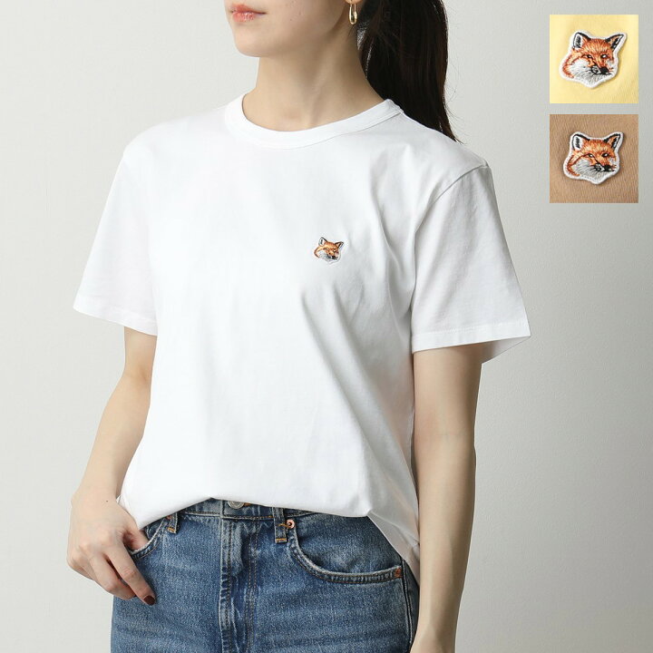 楽天市場 Maison Kitsune メゾンキツネ Awkj0005 Tee Shirt Fox Head Patch クルーネック Tシャツ White ホワイト レディース インポートセレクト Musee