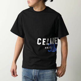 CELINE セリーヌ Tシャツ RX0HV1242.GDU0 メンズ 半袖 トリオンフ ロゴ クルーネック コットン ブラック