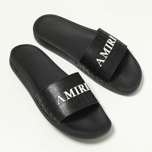AMIRI �A�~�� �V�����[�T���_�� MA QUAD POOL SLIDE AMFOSL1005 �����Y �X���C�h�T���_�� ���o�[ �X���b�p ���̃��S �V���[�Y �C 001/Black