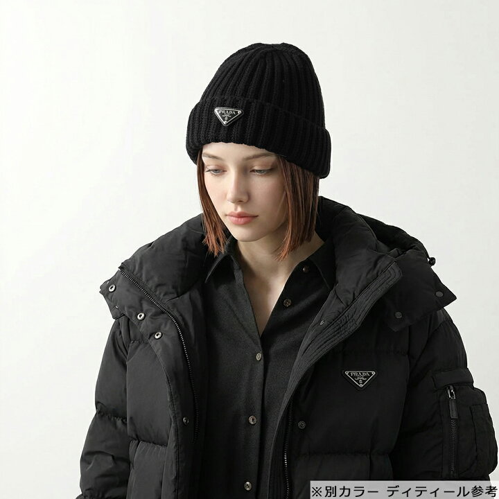 楽天市場】 PRADA プラダ ニット帽 2HC390 2DZL メンズ トライアングル 