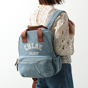 �y�ő�2���~OFF�N�[�|���ΏہE5/3�`5/6����zChloe Kids �N���G �L�b�Y �o�b�N�p�b�N C20867 ���f�B�[�X �K�[���Y �R�b�g�� �����b�N �f�C�p�b�N ���S�h�J �}�U�[�Y�o�b�O �� Z10/DENIM-BLUE