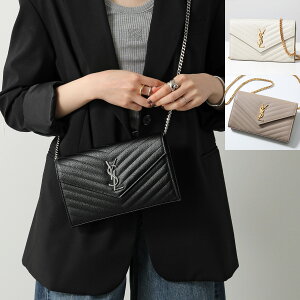 SAINT LAURENT �T�����[���� �V�����_�[�o�b�O 377828 BOW01 ���f�B�[�X �J�T���h�� �N���V�b�N �`�F�[���E�H���b�g �� �J���[3�F 377828BOW021000