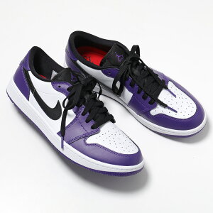 NIKE �i�C�L �X�j�[�J�[ AIR JORDAN 1 LOW GOLF �G�A �W���[�_�� 1 ���[ �S���t DD9315-105 �����Y ���[�J�b�g 3.5cm �V���[�Y �C WHITE-BLACK-COURT-PURPLE