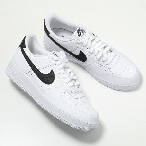 NIKE �i�C�L �X�j�[�J�[ AIR FORCE 1 07 �G�A �t�H�[�X ���� CT2302-100 �����Y ���[�J�b�g 4cm �V���[�Y �C WHITE-BLACK