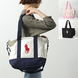 Polo Ralph Lauren �|�������t���[���� �g�[�g�o�b�O 9AR023 ���f�B�[�X �V�����_�[�o�b�O �R�b�g�� �|�j�[�h�J �� �J���[3�F