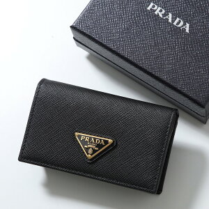 PRADA �v���_ �J�[�h�P�[�X 1MC122 QHH ���f�B�[�X �T�t�B�A�[�m���U�[ �g���C�A���O�����S ���h���� �J�[�h�z���_�[ F0002/NERO