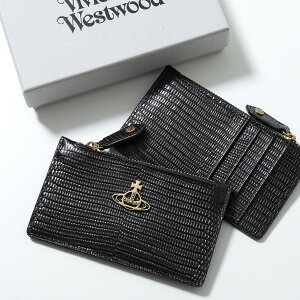 Vivienne Westwood ���B���B�A���E�G�X�g�E�b�h �t���O�����g�P�[�X LIZARD EMBOSSED LEATHER 51110039U L004F ���f�B�[�X �~�j���z �R�C���P�[�X ���U�[ N401/BLACK