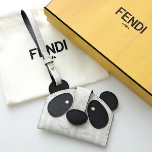 FENDI �t�F���f�B �J�[�h�P�[�X �x�X�g�t�����Y�t�H�[�G�o�[ 8M0543 AWDA ���f�B�[�X �p���_ ���U�[ FF���S FF�� �Y�b�J�� �X�g���b�v�t F0V3B/WHITE+BLACK 8M0543AWDAF0V3B