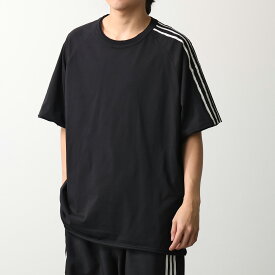 Y-3 ワイスリー Tシャツ RAW EDGE 3 STRIPES SHORT SLEEVE TEE ロー エッジ 3 ストライプス ショート スリーブ ティー KQ9793 メンズ 半袖 カットソー BLACK【dc_kikaku】