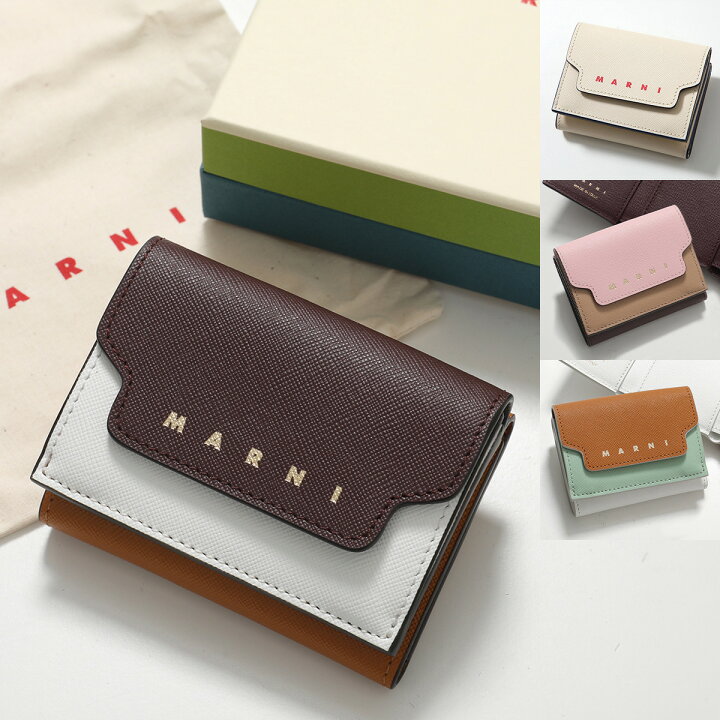 楽天市場】MARNI マルニ 三つ折り財布 PFMO0125U0 PFMO0125U1 LV520 