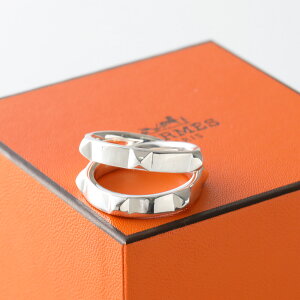 HERMES �G�����X �����O �N���[ �h�D H �_�u�� Clou d H Double Ring H125632B ���f�B�[�X �_�u���c�A�[�����O ��d �X�^�b�Y �w�� �A�N�Z�T���[ silver925 SILVER