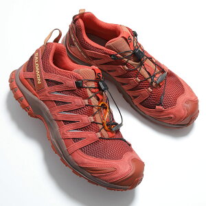 SALOMON �T������ �X�j�[�J�[ XA PRO 3D RED ASHES L47968400 �����Y ���[�J�b�g Quicklace ���b�V���A�b�p�[ 3.5cm �V���[�Y �C Pecan-Brown/Chili/Mustang