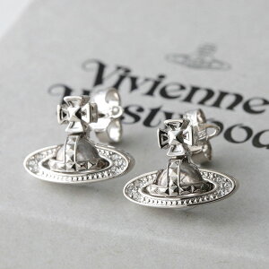 Vivienne Westwood ���B���B�A���E�G�X�g�E�b�h �X�^�b�h�s�A�X PINA BAS RELIEF EARRINGS �s�i �o�X �����[�t 62010131 ���f�B�[�X �I�[�u P116/PLATINUM/CRYSTAL-Cry
