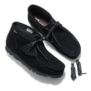 Clarks �N���[�N�X �u�[�c Wallabee Boot GORE-TEX �����r�[ �u�[�c �S�A�e�b�N�X 26179256 �����Y �X�G�[�h ���[�X�A�b�v Vibram�\�[�� �C BLACK