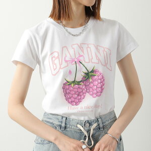 �y�ő�2���~OFF�N�[�|���ΏہE6/4-20���`�zGANNI �K�j�[ T�V���c Baby Fit T-shirt Raspberry A1050185 11026 ���f�B�[�X ���S �R�b�g�� ���� �J�b�g�\�[ �N���[�l�b�N 151/Bright-White�ydc_kikaku�z