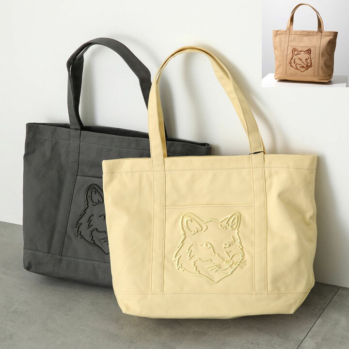 楽天市場】MAISON KITSUNE メゾンキツネ トートバッグ FOX HEAD LARGE 