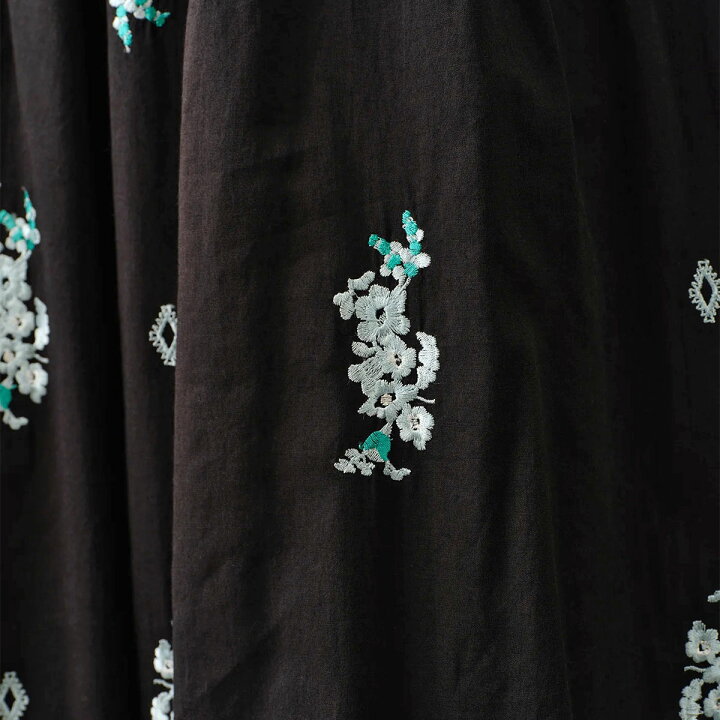 ne Quittez pas ヌキテパ ブラウス Cotton Voile Jasmine Embroidery 