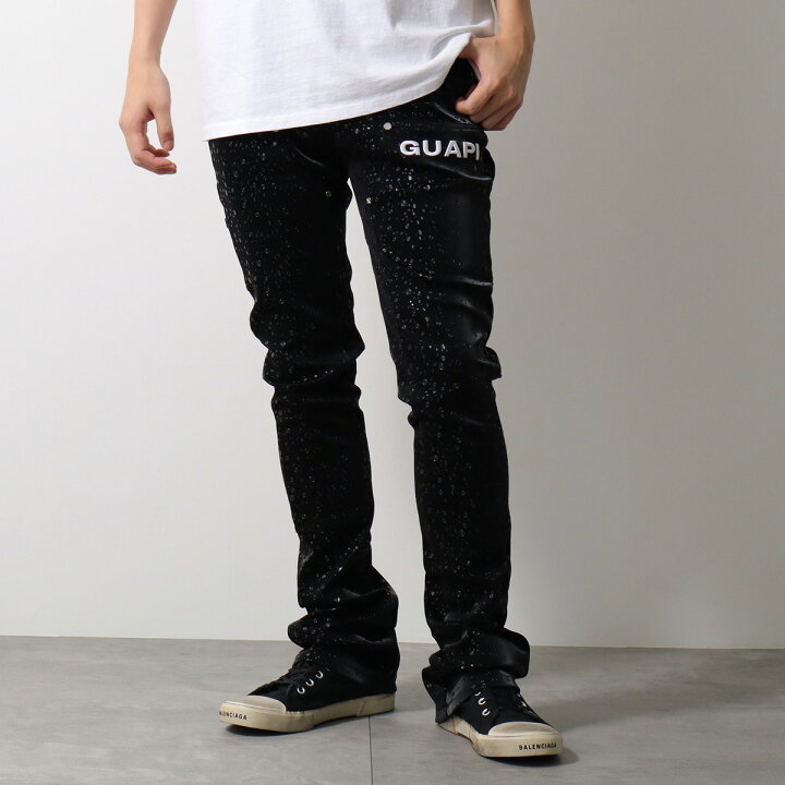 楽天市場】GUAPI グアピ フェイクレザーパンツ Obsidian Black 