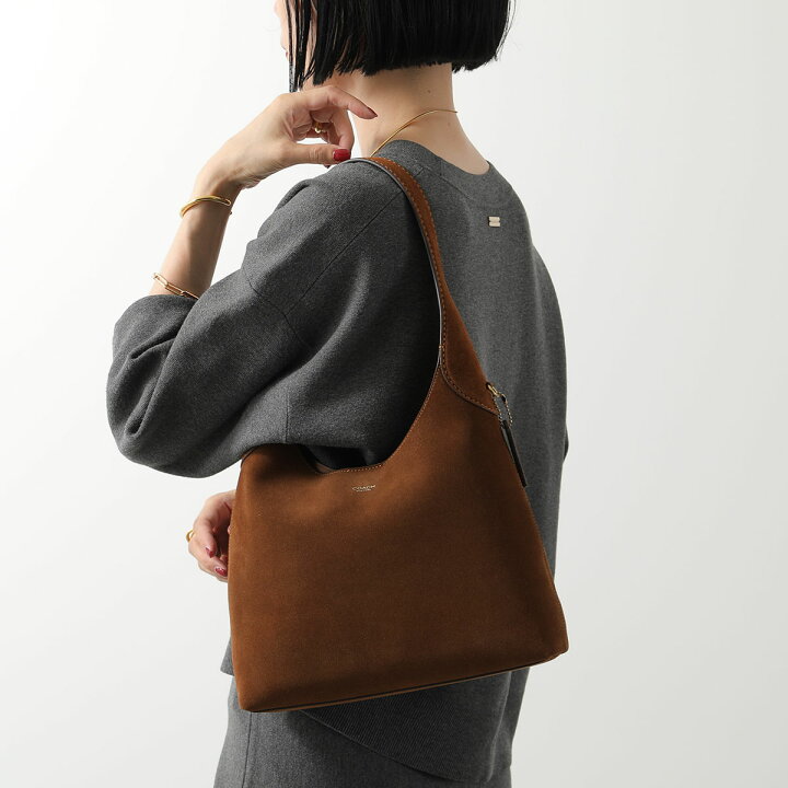 Coach コーチ ハンドバッグ スエード ブルー系 クリップ スエード 楽天 