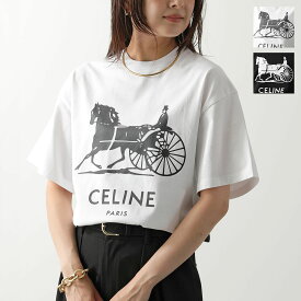 CELINE セリーヌ Tシャツ RX0LB1242.01OK RX0LB1242.38AW レディース 半袖 カットソー ロゴT コットン クルーネック