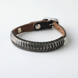 OUR LEGACY �A���[���K�V�[ �u���X���b�g SPINE BRACELET �X�p�C�� A2258SBC �����Y ���U�[ �A�N�Z�T���[ BlackChromexcelLeather