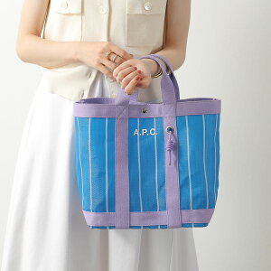 APC A.P.C. �A�[�y�[�Z�[ �g�[�g�o�b�O Cabas Myrtille PEAAD F67067 ���f�B�[�X �X�g���C�v �n���h�o�b�O �|�[�`�t�� ���S �� TIA/BLEU-DUO-TU